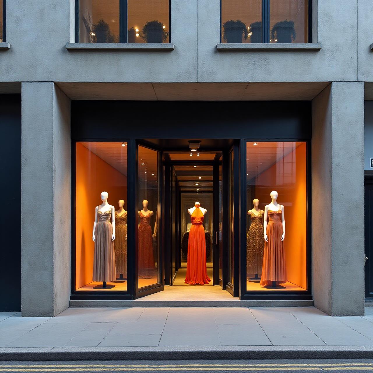 Exterior view of the luxury evening wear atelier at Jarvie Road